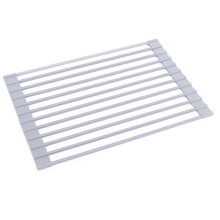 Égouttoir à vaisselle enroulable, égouttoir à vaisselle multifonction enroulable au-dessus de l'évier,