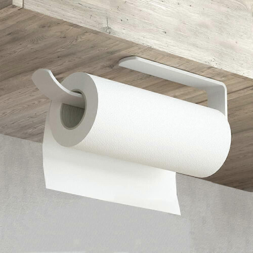 No drilling kitchen roll holder, kitchen roll holder, wall-mounted, aluminum roll holder (W-28 cm)