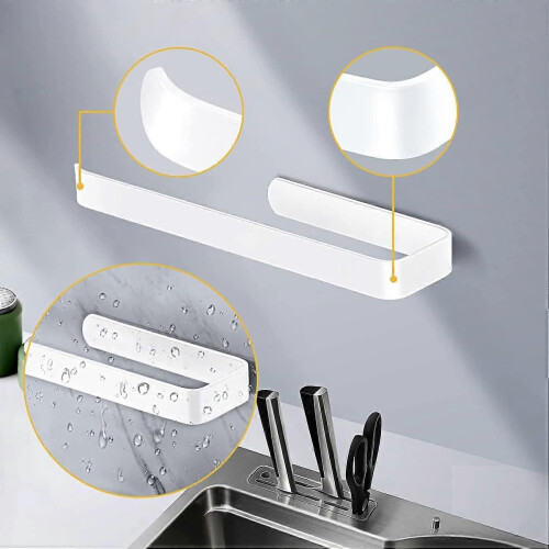 No drilling kitchen roll holder, kitchen roll holder, wall-mounted, aluminum roll holder (W-28 cm) 2
