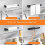 No drilling kitchen roll holder, kitchen roll holder, wall-mounted, aluminum roll holder (W-28 cm) 4