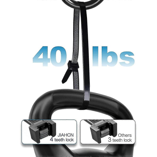 700 Pieces Plastic Cable Ties, Black Rilsan Plastic Cable Ties 1