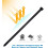 700 Pieces Plastic Cable Ties, Black Rilsan Plastic Cable Ties 3