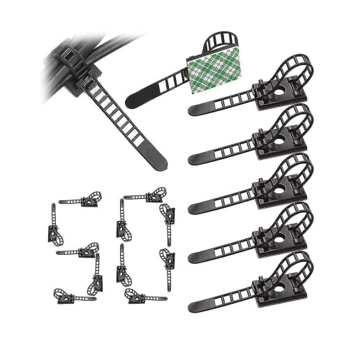 100pcs Adjustable Cable Holders,cable Clips Adjustable Cable Ties, 3m Self-adhesive Cable Clamps Cord
