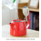 Red Ceramic Tea Pot with Lid and Strainer for Loose Leaf Tea, Serves One or Two 2