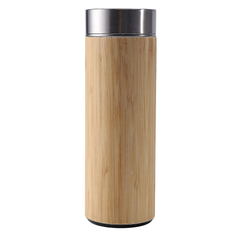 Termo interior de bambú de acero inoxidable de 500 ml.