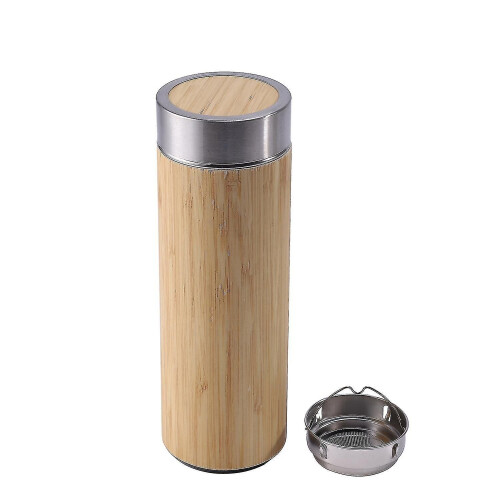 Termo interior de bambú de acero inoxidable de 500 ml. 2
