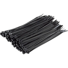 Confezione da 100 fascette fermacavi, nere, 200 x 4,8 mm
