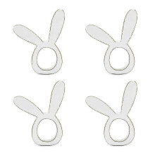 4Pcs Niedlichen Kaninchen Holz Serviette Ring Halter Hochzeit Party Ostern Tisch Dekor