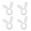 4Pcs Cute Rabbit Wooden Napkin Ring Holder Wedding Party Easter Table Decor 1