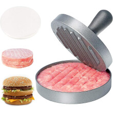 Hamburgerpers van roestvrij staal van voedingskwaliteit met ABS-handgreep, antiaanbakburgerpers, 11,5