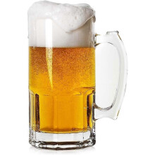 Style Extra Large Beer Muki 35 unssia, suuret lasimukit kahvalla, yhden litran saksalainen olut Stein