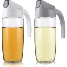 2 Stück 600 ml Auto Flip Olivenöl Spenderflasche, auslaufsicherer Gewürzglasbehälter mit Tropfschutz,