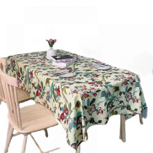 Tablecloth Cotton Linen Rustic Garden Natural Botanical Decorative Table Cover for Kitchen Dining Spring