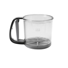 Transparent Hand Held Flour Sifter, Visible with Scale Handled Semi-Automatic Non-Stick Sifter,Large