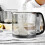 Transparent Hand Held Flour Sifter, Visible with Scale Handled Semi-Automatic Non-Stick Sifter,Large 4