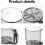 Transparent Hand Held Flour Sifter, Visible with Scale Handled Semi-Automatic Non-Stick Sifter,Large 2
