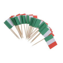 50 palillos para cupcakes con banderas nacionales, decoración para tartas, fiestas deportivas, Italia