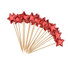 20 piezas de adornos para cupcakes con forma de estrella para decoración de fiestas de cumpleaños o