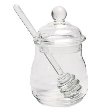 Barattolo per miele in vetro borosilicato alto, barattolo da cucina in vetro borosilicato, barattolo