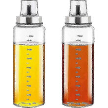 Olivenöl-Spenderflasche, Essig- und Ölflasche, 2 x 200 ml, Edelstahl, Ölgeschenk