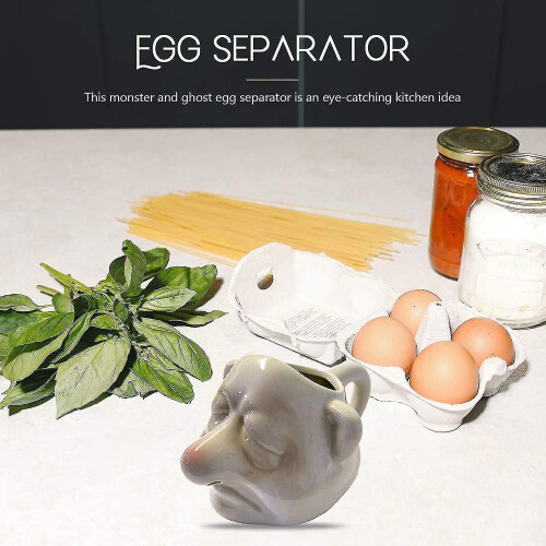 Creative Ceramic Egg Dividers Cartoon White Egg Separator Cute White Separator 1