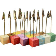 Lot de 16 supports photo en pin pour cartes, notes, mémos, cadeaux de mariage (couleur aléatoire)