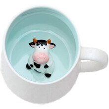 Koffiemok Cartoon Dier Keramische Beker Kerst Verjaardagscadeau voor Kinderen Jongens Meisjes Koe