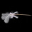 5 palitos para decorar tartas con plumas, color blanco. 4