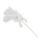 5 palitos para decorar tartas con plumas, color blanco. 1
