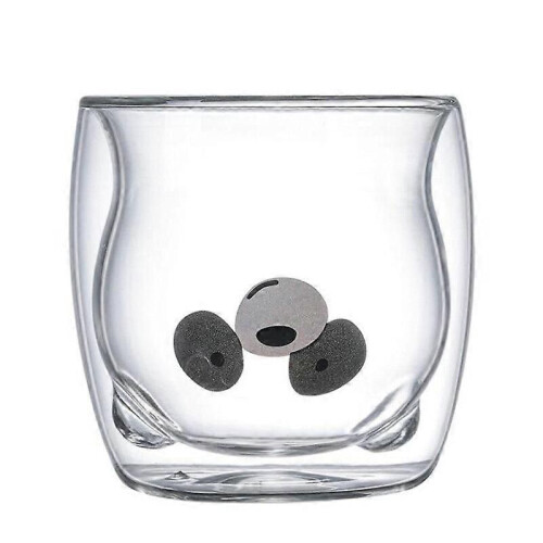 Cute Panda Glass Coffee Cup