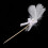 5 palitos para decorar tartas con plumas, color blanco. 3