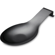 Porte-cuillères noir mat, support à cuillères en acier inoxydable pour plaque de cuisson, cadeau de