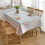 Tablecloth,Stain Resistant Print  Polyester Washable Table Cloth for Buffet Table, Parties, Holiday 3