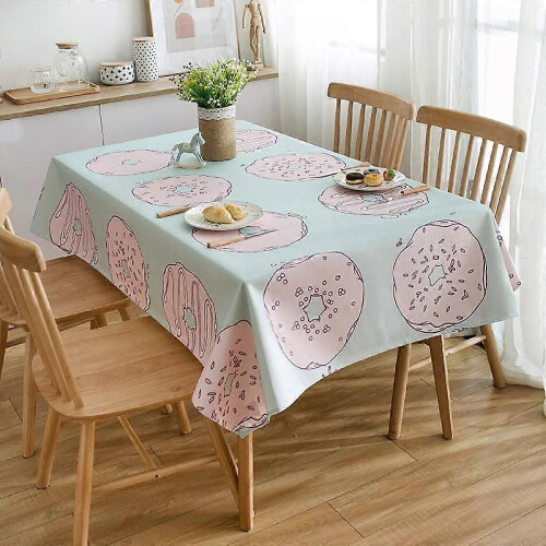 Tablecloth,Stain Resistant Print  Polyester Washable Table Cloth for Buffet Table, Parties, Holiday 2