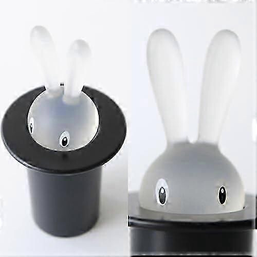 Toothpick Holder for Home Kitchen with Magic Bunny Design, Black 2