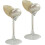 2 copas de concha de mar, copas de boda, copas de martini, copas para beber para cumpleaños 2