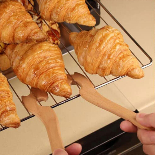 Wooden Oven Rack Puller Stick, Baking Tool with Longer Handle Ideal for Kitchen Oven,100% New 2