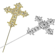 2023 - Décoration de gâteau en forme de croix avec strass pour fête prénatale, anniversaire, mariage