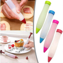 Lot de 4 stylos à glaçage pour gâteaux, pour bonbons et chocolats, pour décorer des gâteaux, avec embout