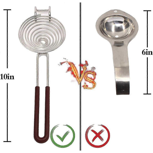 Stainless Steel Egg Yolk Separator for Kitchen Use - Separates Yolk from White Effortlessly 2