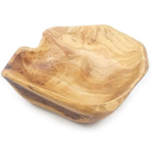 Bol de service à salade de fruits en bois, bols sculptés à la main, bol en bois véritable pour salon,