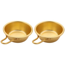 Lot de 2 bols Makgeolli en aluminium pour vin de riz cru coréen