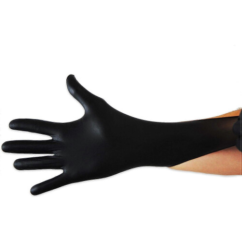 Nitrilhandschuhe Größe S (100 Stück), Nitril-Einweghandschuhe, schwarz Nitrilhandschuhe, schwarz Einweg 2