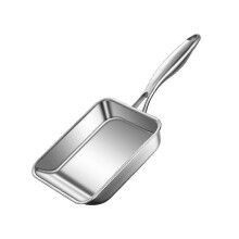 Japanese Omelette Stainless Steel Square Egg Pan for Making Omelettes 7.5