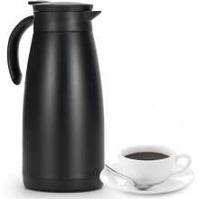 Bouteille isotherme 2 L, thermos en acier inoxydable, cafetière à double paroi, théière, thermos