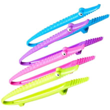 2 stuks plastic krokodilvormige voedseltangen, multifunctioneel, cake, brood, barbecue, suiker