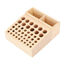 46/98 gaten lederen gereedschapshouder, houten houder, stempelorganizer, 46 gaten
