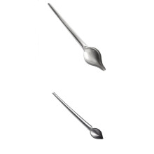 Lot de 2 cuillères à chocolat en acier inoxydable pour décoration de sauce, fondant, crème, crayon,