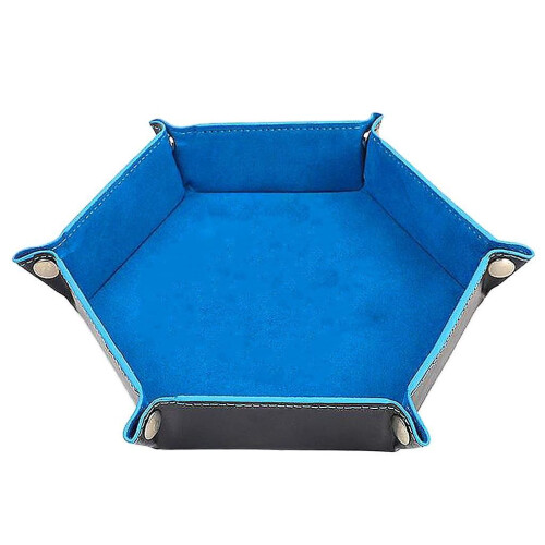 2Pcs Dice Tray Foldable Leather Storage Box Desktop Storage Holder 2