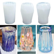Lot de 3 moules en résine pour vases, moules en silicone pour bijoux, bouteilles en résine époxy, pour